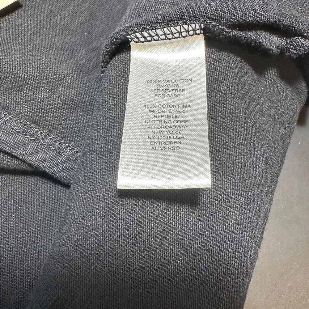 ELIE® TAHARI – SHORT-SLEEVE %100-PIMA TOP — SZ-L (NWT)